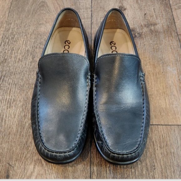 Ecco Moc Toe Driving Loafers Leather Slip On Shoes main image 11